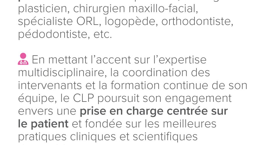 présentation du centre labio-palatin