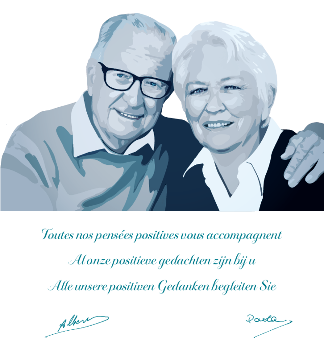 Vitrophanie du Roi Albert II et de la Reine Paola