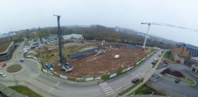 vue de la webcam du chantier de l'Institut de psychiatrie